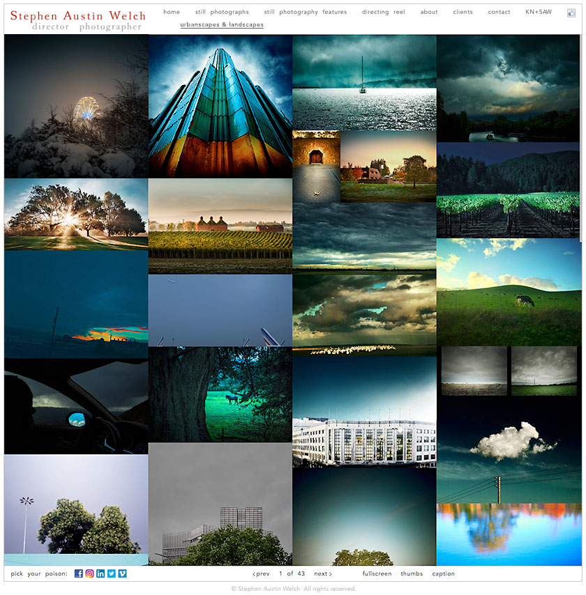 Stephen Austin Welch director photographer sawphoto website landscapes & urbanscapes